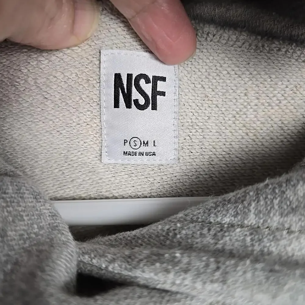 NSF Revolve Lisse Distressed Hoodie Grey, size S - Picture 3 of 9